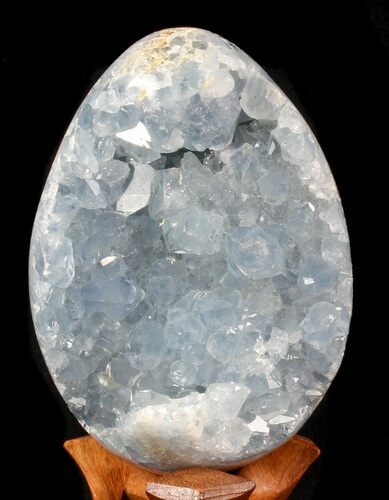 Blue Crystal Filled Celestine (Celestite) Egg - Madagascar #41713